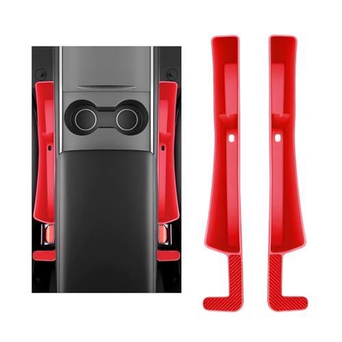 KVAEY 2PCS Car Seat Gap Filler, Automotive Seat Organizer Fill The Gap Between Seat and Console, Universal Car Gap Seat Storage for Phone Wallets and Keys, Car Accessories (Red) - color: Red