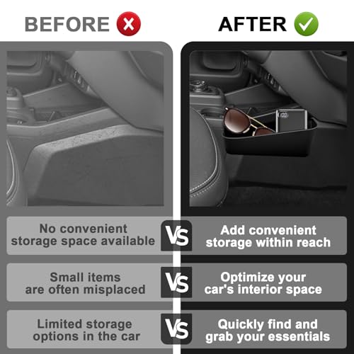 Muslogy for 2022 2023 2024 2025 2026 Maverick Center Console Shifter Storage Box ABS Material Console Side Organizer with Stronger Tape Compatible with Ford Maverick 2022-2026 (Only Passenger Side) - size: Passenger Side Organizer (2022-2026)