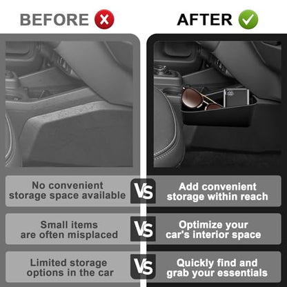 Muslogy for 2022 2023 2024 2025 2026 Maverick Center Console Shifter Storage Box ABS Material Console Side Organizer with Stronger Tape Compatible with Ford Maverick 2022-2026 (Only Passenger Side) - size: Passenger Side Organizer (2022-2026)