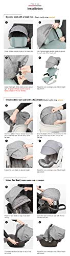 Manito Sun Shade Extender/Auxiliary Canopy for Car Seat (Black) - color: Black