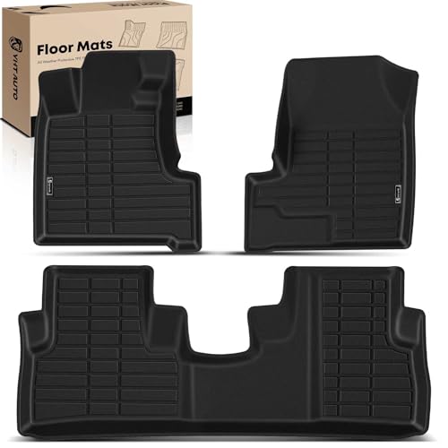 YHTAUTO Automotive All Weather Floor Mats Compatible with Honda CR-V 2007-2011, TPE Floor Liners All-Weather Protection Custom Fit, 1st & 2nd Row, Set of 3 Black - size: 2007-2011