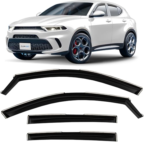CLIM ART in-Channel Incredibly Durable Rain Guards for Dodge Hornet 2023-2026, Original Window Deflectors, Vent Window Visors, Vent Deflector, 4 pcs. - 624526 - color: For Hornet 23-26
