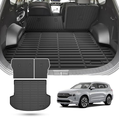 Santa Fe Cargo Liner - Trunk Mat for Hyundai Santa Fe 2021-2023, All Weather Cargo Mat for Santa Fe Accessories, Heavy Duty Car Mats, Car Accessories - size: 6)hyundai Santa Fe 21-23