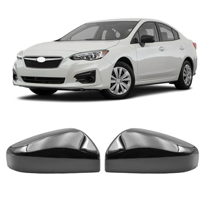 Gloss Black Side Mirror Cover Cap Fits For 2017 2018 2019 2020 2021 2022 2023 Subaru Impreza Replace 91054FL00A，91054FL01A - color: Gloss Black
