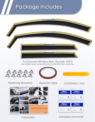 in-Channel Window Rain Guard for Fit for Hyundai Tucson 2022 2024 2023 2025 2026 Rain Guards Side Window Visors Low Profile Vent Visor Window Deflectors Vent Shades Car Accessories - size: 2022-2026 Hyundai Tucson