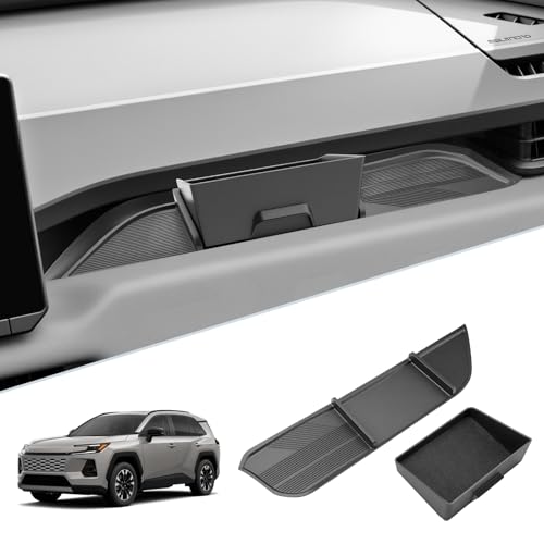 SKTU 2Pcs for 2026 Toyota RAV4 Center Console Organizer for 2026+ Toyota RAV4 (LE/SE/XLE Premium/Woodland/XSE/Limited) Co-Pilot Console Tray & ABS Drawer Storage Box 2026 RAV4 Accessories Rubber Tray - color: 2026+ RAV4 Co-Pilot Tray