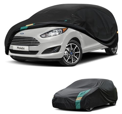 Car Covers for Hatchback Waterproof All Weather, Universal Fit for Mini Cooper, Toyota Yaris, Kia Rio, Mirage, Ford Fiesta, Rain Winter Sun Protection. (Length: 143"-163") - size: 3 Fit Hatchback-Length (143" to 163")