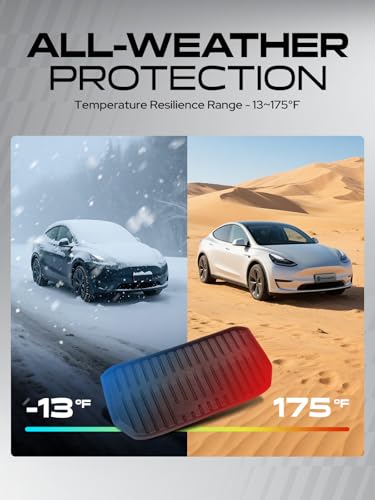 YHTAUTO Front Trunk Mat Cargo Liner Compatible with Tesla Model Y 2020-2024, TPE Floor Liners All Weather Custom Fit, Black - size: Front Trunk Mat (1 Piece)