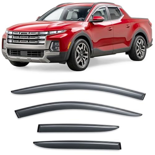 2019-2026 Tape-on Rain Guards for Hyundai Santa Cruz Side Window Deflector Visors SE SEL Night XRT Limited Durable Tinted Vent Shade 2023 2024 2025 - size: For Hyundai Santa Cruz 2022-2026