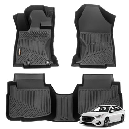Binmotor-Floor Mats for Subaru Legacy/Outback 2020-2025, 2 Rows All Weather Car Mats, Waterproof TPE Liners for Subaru Legacy Accessories-Black - style: 7) Car Mats for Subaru Legacy/Outback (2020-2025)