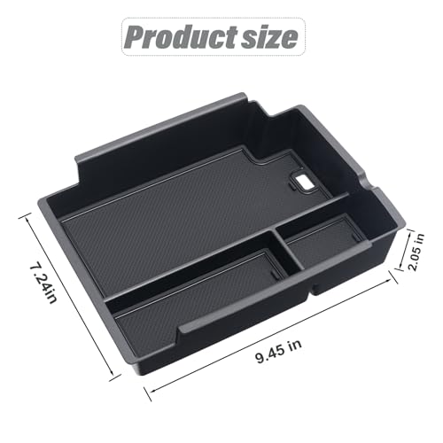 JKCOVER Center Console Full Organizer Tray Compatible with Toyota 4Runner 2010-2020 2021 2022 2023 2024 Accessories,Insert Armrest Box Secondary Storage ABS Black Materials - color: Full tray