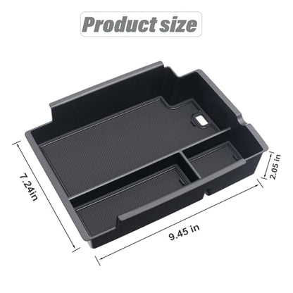 JKCOVER Center Console Full Organizer Tray Compatible with Toyota 4Runner 2010-2020 2021 2022 2023 2024 Accessories,Insert Armrest Box Secondary Storage ABS Black Materials - color: Full tray