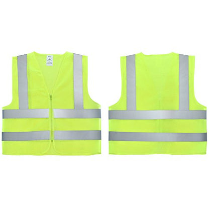 Neiko High Visibility Safety Vest ANSI Class 2, No Pocket, Neon Yellow, 3X-Large (3XL) - size: 3X-Large, style: Mesh