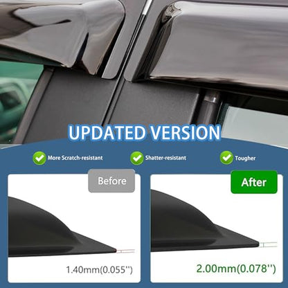 4PCS Rain Guards Window Visors Wind Deflector Fits for Honda CR-V (CRV) SUV 1997-2001, Front & Rear Outside Mount Vent Shade 1997 1998 1999 2000 2001 - size: For 1997-2001 Honda CRV