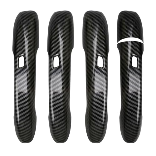 Car Door Handle Cover fit for Mercedes Benz C E S GLC GLE Class W205 W213 X253 W222 C292 W167 W177 2016-2022 – ABS Carbon Fiber Protector, 4PCS Trim Accessories Compatible Left Right Side