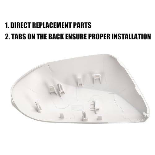 Right Passenger Side Car Mirror Cap Cover Compatible with Toyota Prius 2016 2017 2018 2019 2020 2021, Direct Replacement, 87915-47070, White - color: white, size: Right