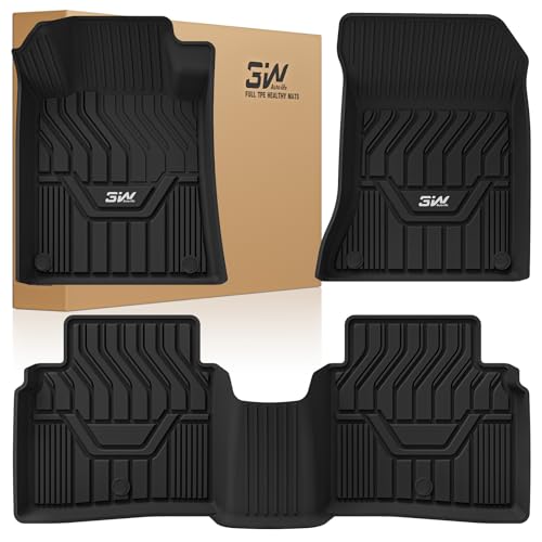 3W Floor Mats Custom Fit for Nissan Altima 2019-2025 2026, TPE All Weather Accessories Custom Fit Floor Liner for Nissan Altima 1st and 2nd Row Full Set Car Mats - size: 3.altima|19-26|floor Mats