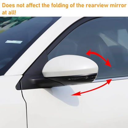 Moonlinks Compatible with Nissan Sentra 2020 2021 2022 2023 2024 Side Mirror Cover Replacement, White Left Driver & Right Passenger Clip-on Mirror Cap for Sentra S/SR/SV/Sense/Advance/Exclusive - color: Pure White-Pair
