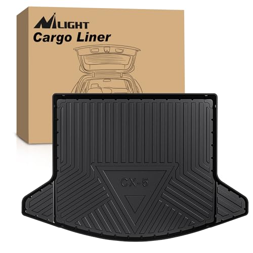Nilight Cargo Mats for Mazda CX5 CX-5 2017 2018 2019 2020 2021 2022 2023 2024 2025 All Weather Protection Heavy Duty Cargo Liners - color: 2017-2025 CX5 Cargo Mat