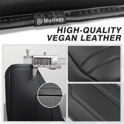 Muslogy Center Console Armrest Cover Fit for Chevy Silverado & GMC Sierra 1500 2500 3500 2022-2026 Accessories, Comfort Armrest Pad Console Lid Cushion Vegan Leather Regular Thick(Bucket Seat ONLY) - size: 1) 22-25 |Silverado & Sierra| Bucket Seat, Regula