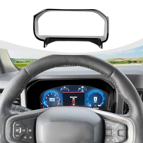 RAZPOY Center Console Dashboard Dash Panel Trim Cover Compatible with 2025 2026 Ford Bronco Interior Accessories, Black (Not for Bronco Sport) - color: Black