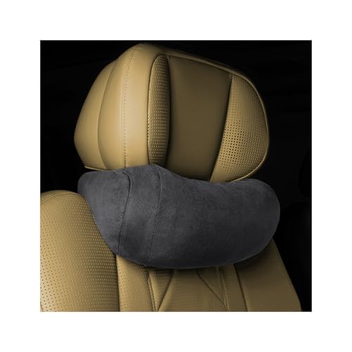 Car Headrest Pillow, Comfortable Breathable Memory Foam Vehicle Seat Neck Rest Cushion, Ergonomic Auto Interior Neck Support Protector for Pain Relief, Universal for Most Cars (Black) - color: Black