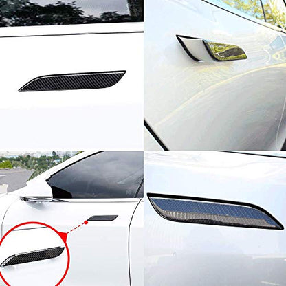 Door Handle Sills Protection Kit 4K Real Carbon Fiber Cover Compatible with Model S (4 Pieces Set)