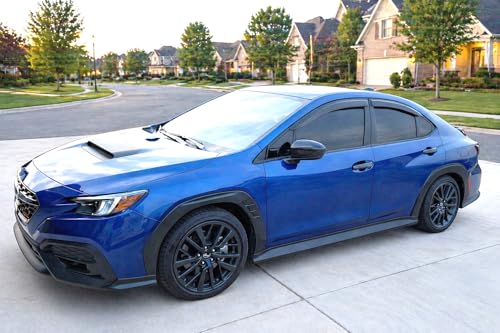2022-2026 Tape-On Side Window Visor Deflectors for Subaru WRX Smoke Tinted Rain Guards Premium Limited GT 2023 2024 2025 - size: For Subaru WRX 2022-2026