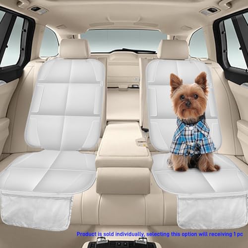 Meolsaek Car Seat Protector for Child Car Seat, Durable 600D Fabric Waterproof Car Seat Cover with Thick Pad Non-Slip Backing，No Imprints (Light Gray-1 pc) - color: Light gray-1 pc
