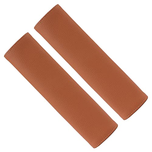 Car Seat Belt Covers for Adults Soft Leather Safety Seatbelt Shoulder Pad Neck Cushion Protector Comfortable Driving Car Accessories Truck SUV Airplane Backpack (SC01Brown-12.4in-2Pack) - color: SC01Brown-12.4in-2Pack