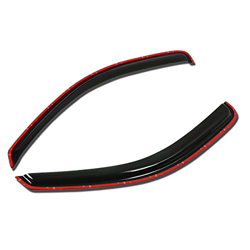 Auto Dynasty Replacement for Dodge Dakota 2pcs in-Channel Window Vent Visor Deflector Rain Guard (Dark Smoke) - size: 97-04 Dodge Dakota
