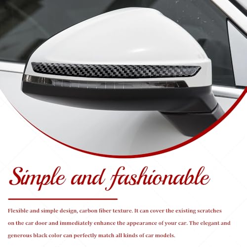 4PCS Car Door Anti-Collision Strip, Car Door Edge Guards, Anti-Scratch Auto Bumper Protector Trim, Auto Exterior Accessories Carbon Fiber Front and Rear Bumper Guard Sticker for Most Vehicles