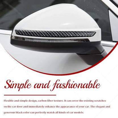 4PCS Car Door Anti-Collision Strip, Car Door Edge Guards, Anti-Scratch Auto Bumper Protector Trim, Auto Exterior Accessories Carbon Fiber Front and Rear Bumper Guard Sticker for Most Vehicles