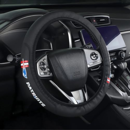 for Patriots Car Steering Wheel Cover, 14-15 Inch Leather Grip | Non-Slip & Sweat-Resistant Design, Fit for Most Cars, SUVs, Trucks (SWC-Bag) - size: SWC-BAG