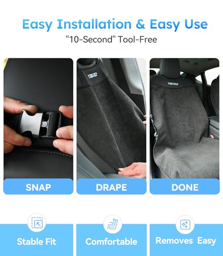 Car Seat Towel | Premium Microfiber Towel Seat Covers for Cars - Universal Fit & Waterproof | Sweatproof & Machine Washable Non-Slip Car Seat Towel Cover After Gym, Beach, Yoga (Black, 1 Pack) - size: 1 Pack