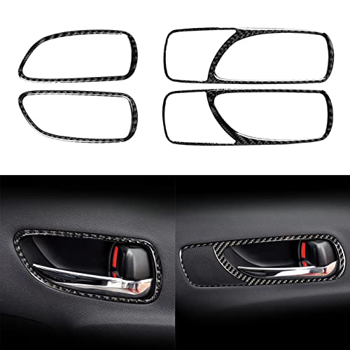 NVCNX Real Premium Carbon Fiber for Lexus IS250 is 250 IS350 2006-2013 2007 2008 2009 2010 2011 2012 / IS250C IS350C 2010-2015 Accessories Car Door Side Inner Handle Frame Cover Interior Trim 4PCs - color: Door Inner Handle Frame
