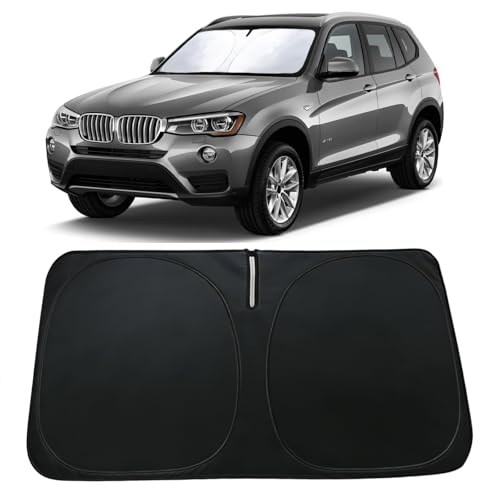 Windshield Sun Shade for BMW X3 2018-2026 Accessories, Car Front Window Sun Visor & Heat Shield | 240T Sunshade Protection Blocks UV Rays Keep Your Car Cooler - size: For | BMW X3 2018-2026