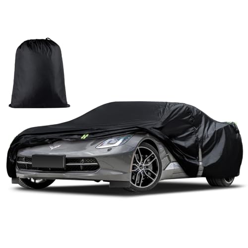 Car Cover Custom Fit for Chevrolet Corvette C4 C5 C6 C7 C8 1980–2026, Waterproof All Weather Full Exterior Cover Sun Snow Rain Protect with Door Zipper (Not Include Mirror Pocket) - size: Fit for Chevrolet Corvette