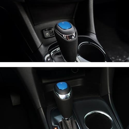 TOMALL Car Gear Shift Knob Cover Compatible with Chevy Equinox 2018-2020 Stainless Steel Shift Panel Trim Gear Lever Cover for Car Interior Center Console Modified Accessories (Blue) - color: Stainless Gear-Blue