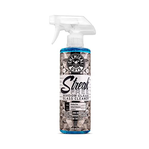 Chemical Guys Streak Free Glass and Window Cleaner - Works on Glass, Windows, Mirrors, and Screens, Ammonia-Free and Safe on Tinted Windows, for Cars, Trucks, SUVs, and Home Use - 16 oz - style: 16 oz (Pack of 1)
