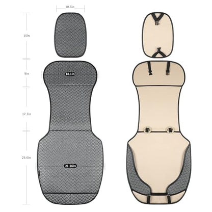 Breathable Car Seat Cover,Luxury Front Seat Cover,Durable and Non Slip,Polyester Silk Material, Universal Car Seat Cushion,Suitable for All Seasons,Airbag Compatible (Gray，1PC) - color: Gray-Front-1pc