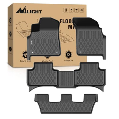 Nilight TPE Floor Mats for Audi Q7 SQ7 2017-2026,Audi Q8 2019 2020 2021 2022 2023 2024 2025 2026 All Weather Custom Fit Heavy Duty Floor Liners - color: 2017-2026 Audi Q7