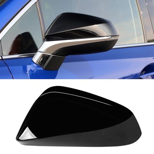 Compatible with Lexus NX200t/NX300/NX300h/RX350/RX350L Left Driver Side Mirror Cap Cover, Glossy Black Side Door Rearview Mirror Cover Replacement for RX350 Replaces for 87945-0E060 - color: Left Black