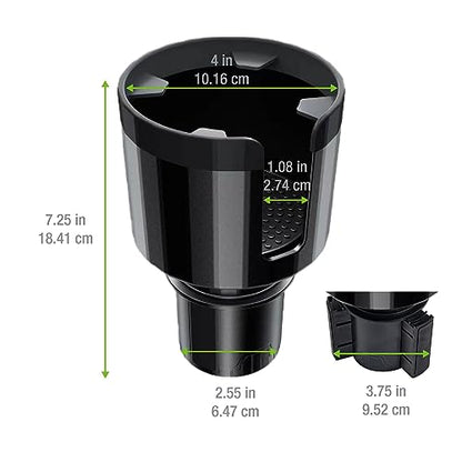 Expandable Car Cup Holder with Adjustable Base for Large Bottles, Compatible for Hydro Flasks 32/40 Ounce
