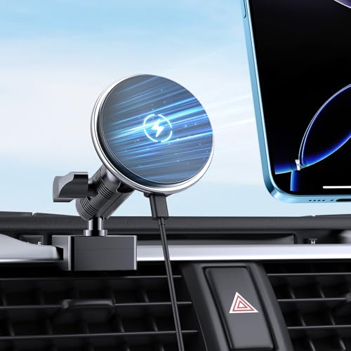 DIAMOOKY Metal Phone Mount for Toyota 4Runner 2024 2023 2022 2021 2020-2010 5th Gen 4runner Accessories Dash Cell Phone Holder W/Wireless Charging Adjustable Phone Stand Fit for All Smartphone - style: 2010-2024 (Wireless Charging)