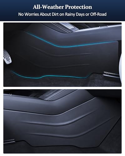 2PCS Center Console Front Side Anti-Kick Mats for Tesla Model 3 Highland 2024 2025 Accessories, TPE Seat Center Side Cover Pad Model 3 Anti-Dirty Waterproof Dust Resistant Protector Mat Cover - size: Model 3 Highland Anti Kick Pad