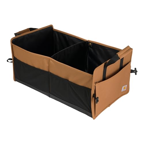 Carhartt Universal Collapsible Cargo Trunk Organizer, Portable Accessory Storage Organizer for Automotive, SUV, Trucks & Cars, Carhartt Brown, One Size - color: Carhartt Brown