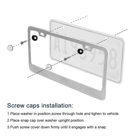 Wanted Level GTA License Plate Frame Cover Holder Stainless Steel Car Accessories Chrome 1Pc