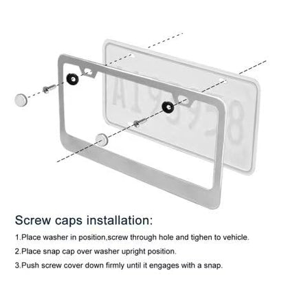 Wanted Level GTA License Plate Frame Cover Holder Stainless Steel Car Accessories Chrome 1Pc