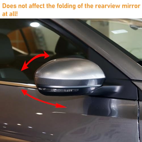 Moonlinks Compatible with Nissan Sentra 2020 2021 2022 2023 2024 Side Mirror Cover Replacement, Gray Right Passenger Side Clip-on Mirror Cap for Sentra S/SR/SV/Sense/Advance/Exclusive - color: Right Gray